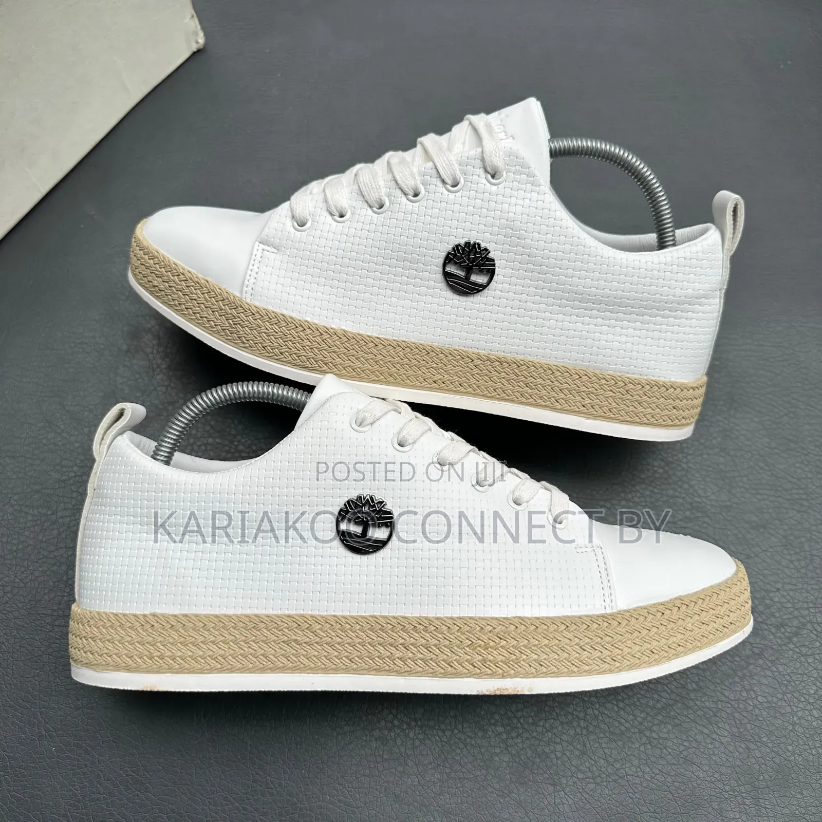 Timberland Men’s Woven Leather Low-Top Espadrille Sneakers