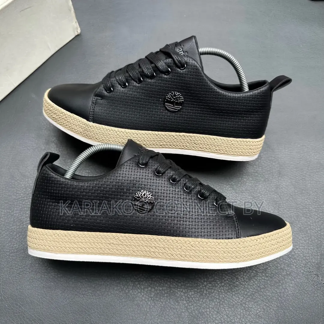 Timberland Men’s Woven Leather Low-Top Espadrille Sneakers
