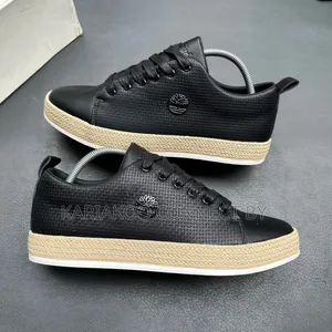 Timberland Men’s Woven Leather Low-Top Espadrille Sneakers