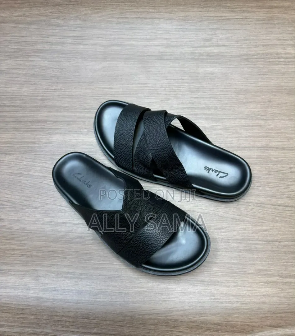 Men's Sandals Black Clark's Material Pure Leather