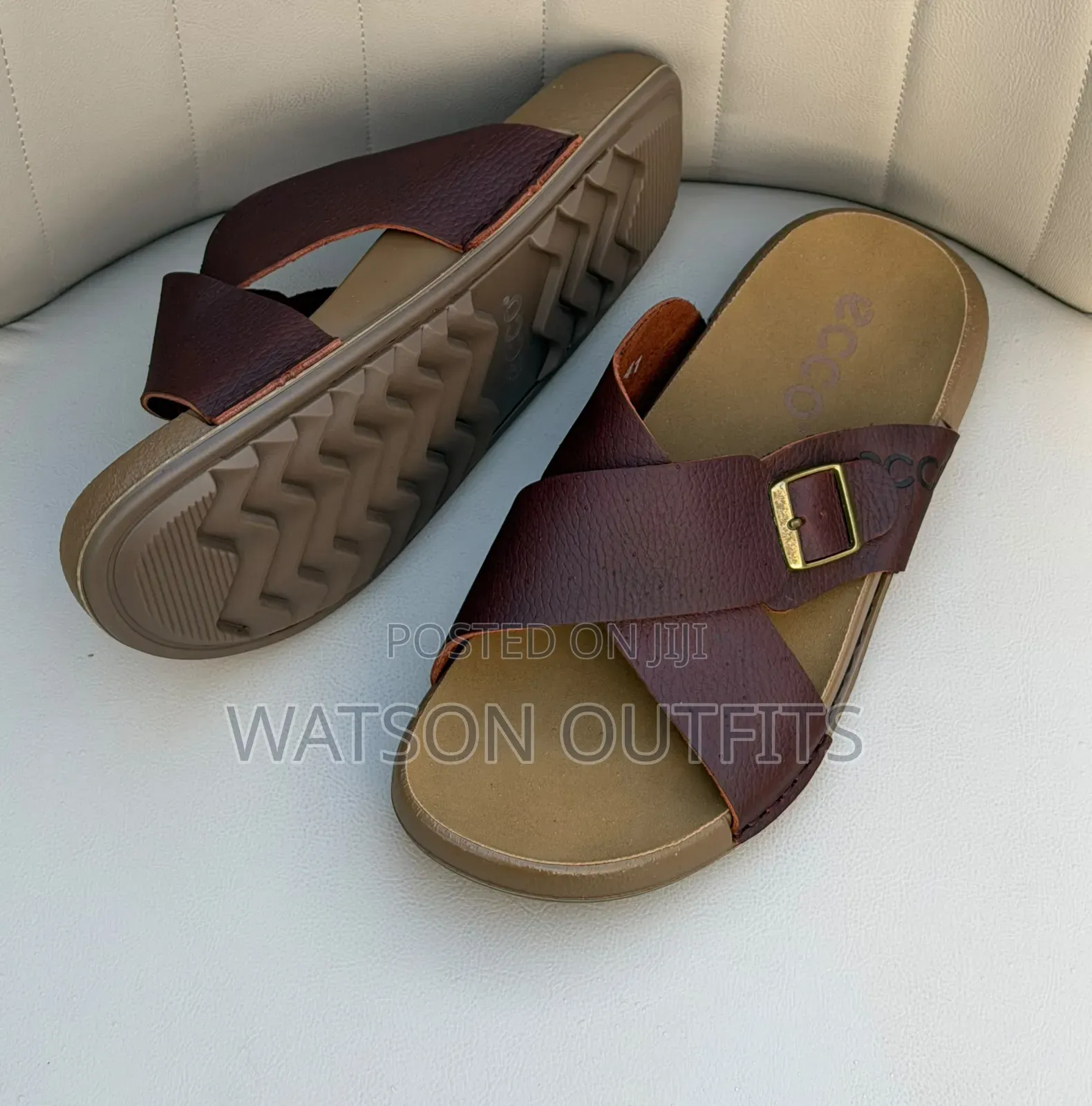 Open Shoes or Men's Leather Sandals Au Sendo Ecco Brand 2 Colours