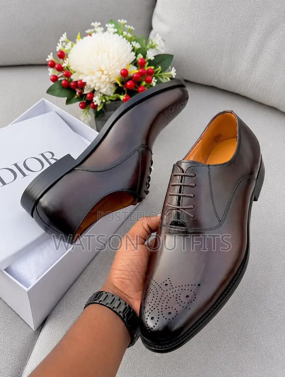Viatu Vya Leather Materials Dior and Paul Smith Brand