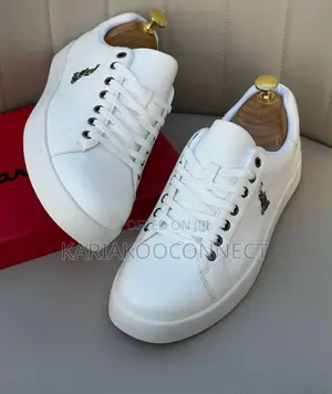 Polo White Leather Sneakers