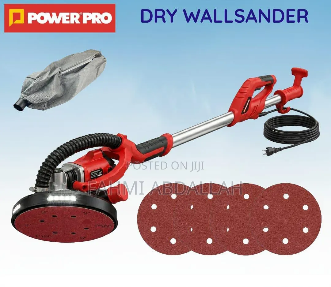 Heavy Duty Electric Drywall Sander 1050W With Dust Bag LED Light