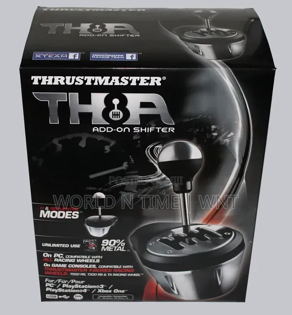 Thrustmaster TH8A TX Racing Wheel Shifter, Black/Chrome