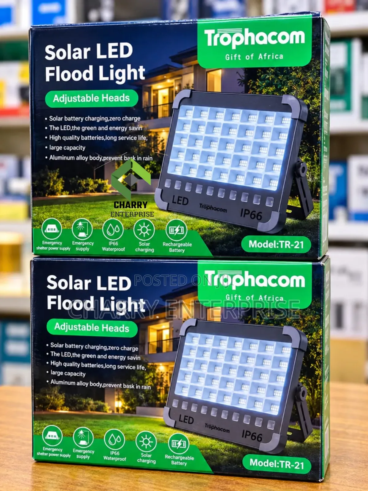 Trophacom Tr 21 Rechargeable Solar Led Flood Light Water Proof