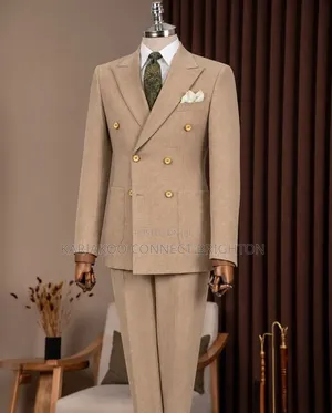 Beige Executive Double Suit