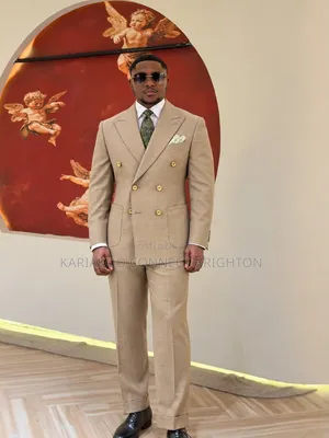 Beige Executive Double Suit