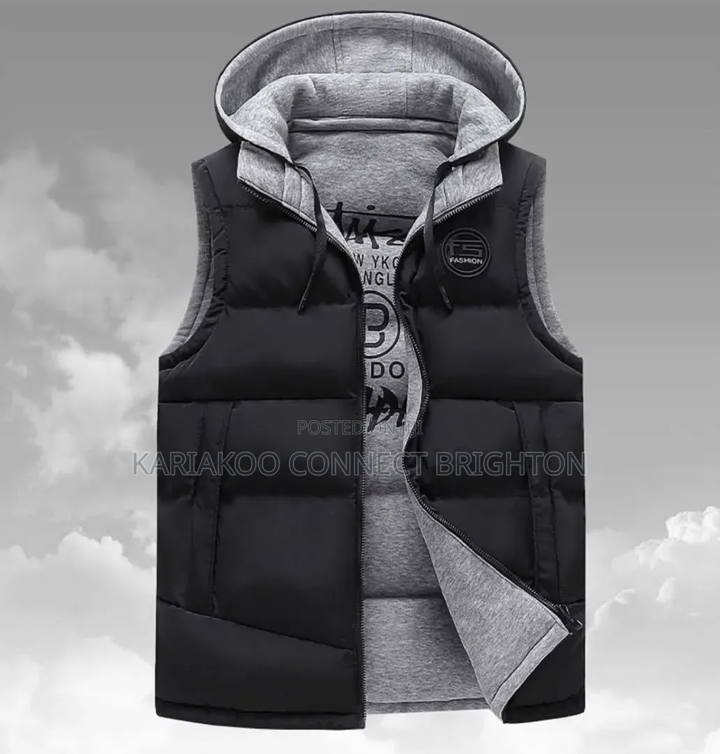 Black and Grey Hooded Jacket