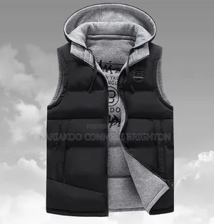 Black and Grey Hooded Jacket