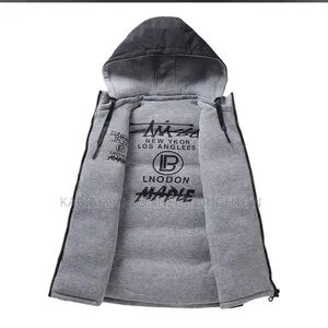 Black and Grey Hooded Jacket