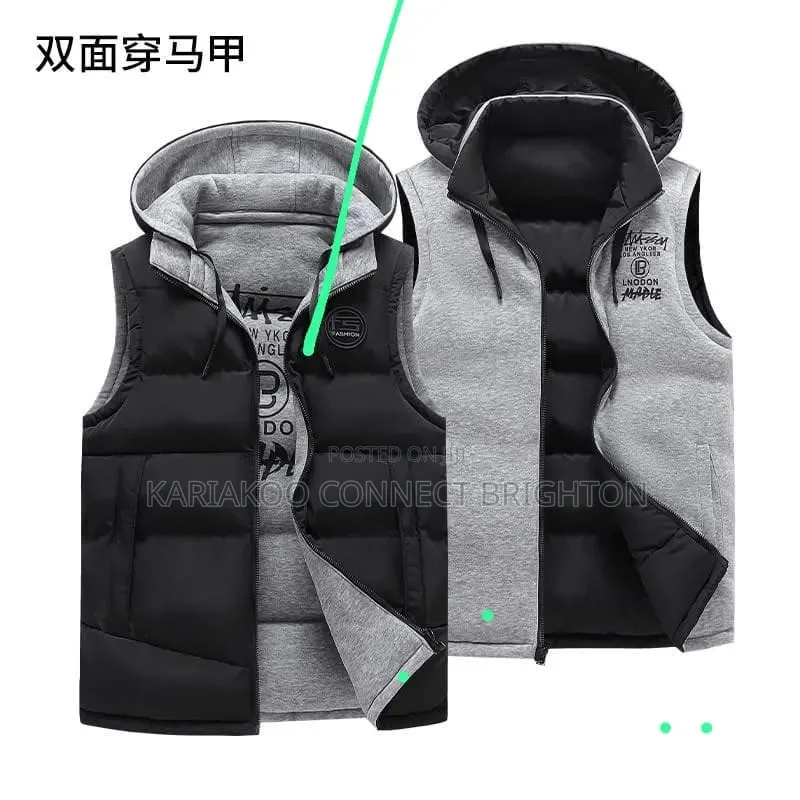 Black and Grey Hooded Jacket