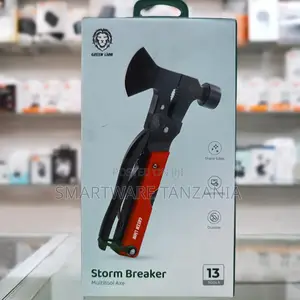 Green Lion Storm Breaker Multitool Axe With 13 Tools, Durable Design