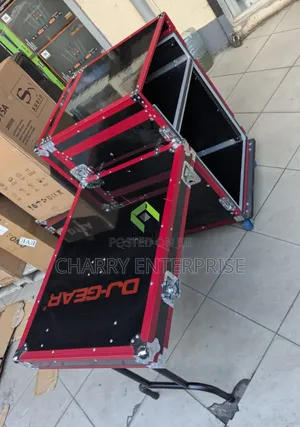 DJ Gear Flight Case Music Rack Box 14U Heavy Duty Linda Vifaa Vyako