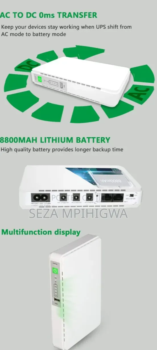 Mini DC UPS 5v/9v/12v – PoE UPS Power Supply