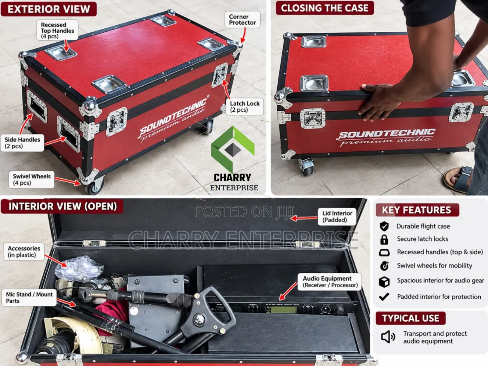 Durable Flight Case Music Rack Box Wela Salama Vifaa Vyako Muziki