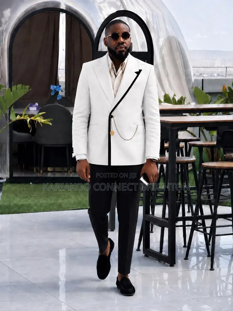 Asymmetric Tuxedo Blazer + Smart Casual