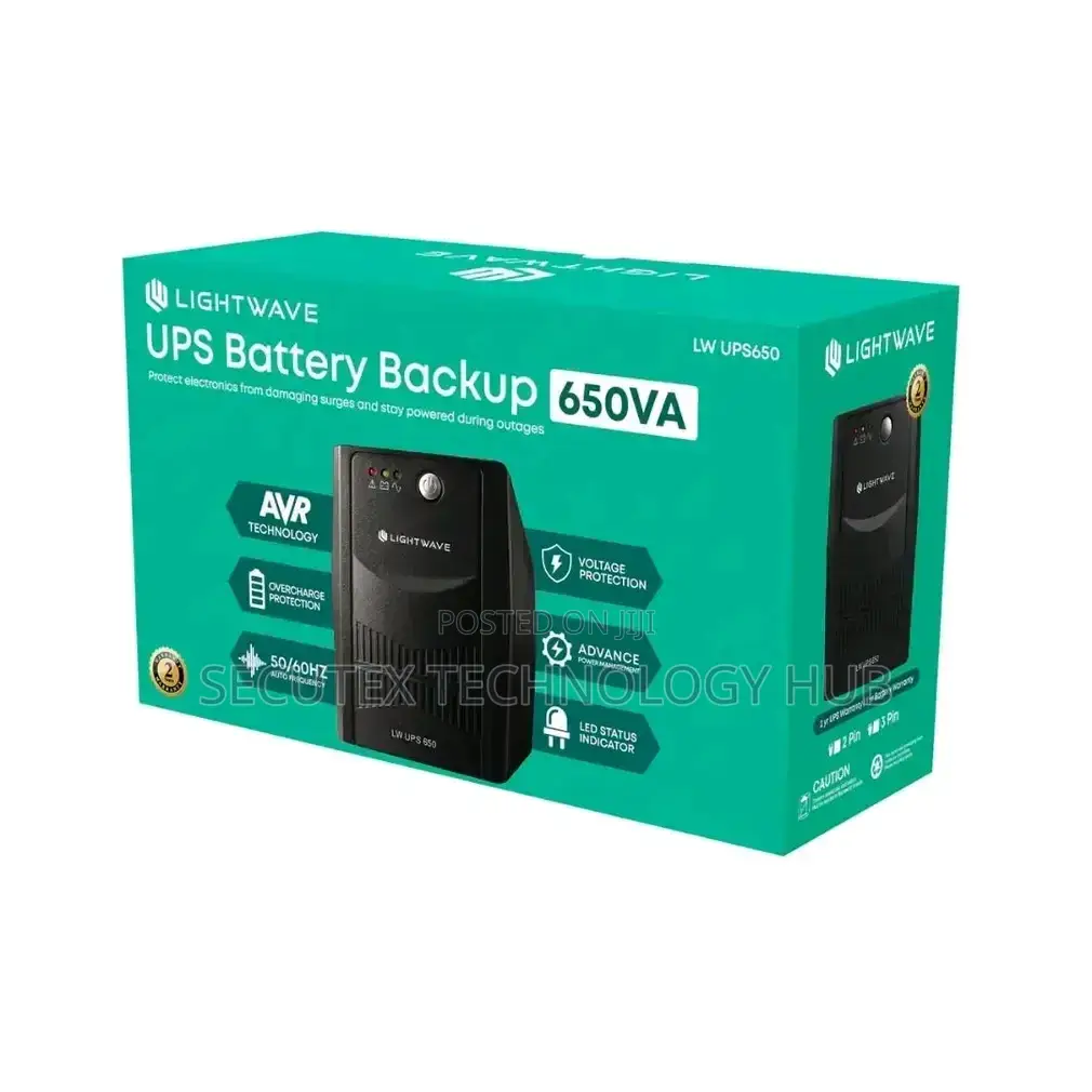Light Wave 650VA UPS – AVR Backup Power Supply