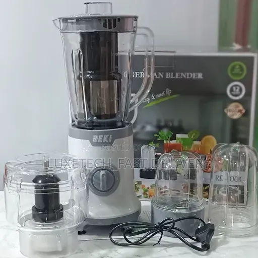 REKI German Blender RE-1008 – 4-in-1 1000W With Dry Grinder Mill Jars