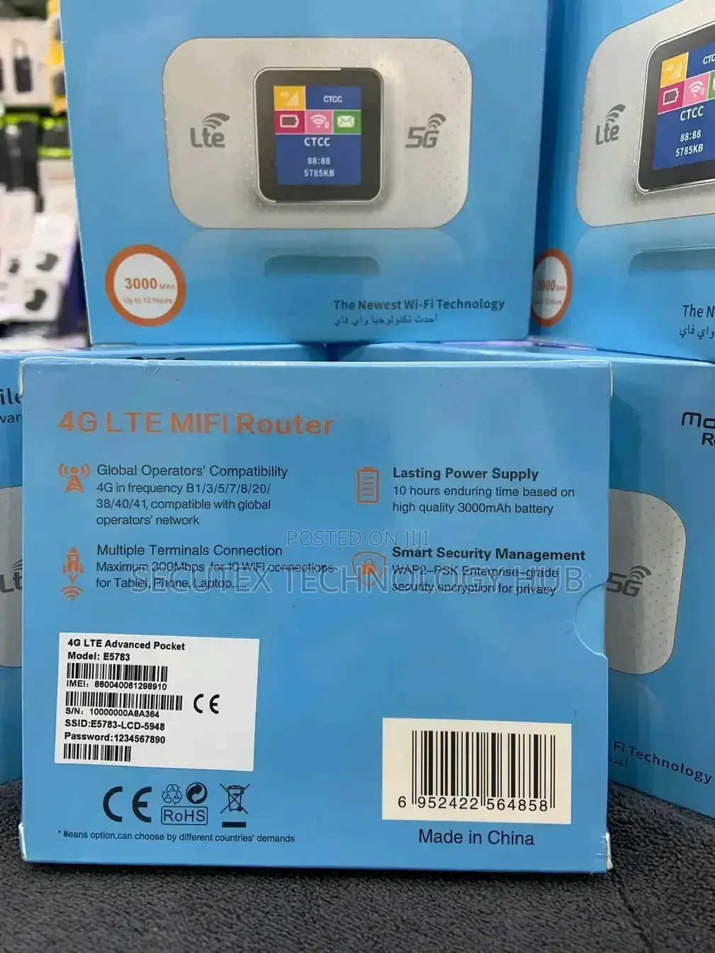 WIRELESS MOBILE 4g/5g LTE Portable WiFi Router Mifi