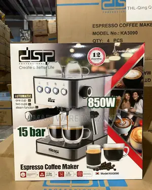 DSP Espresso Coffee Maker, 850W, 15 Bar Pump, Automatic, 1.8L Capacity