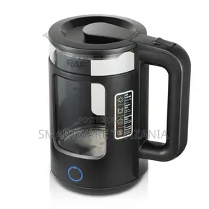 RAF Electric Kettle 2.0L Borosilicate Glass 2000W Power, LED Indicator