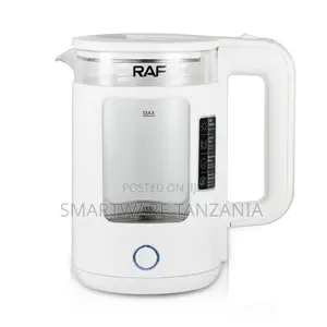 RAF Electric Kettle 2.0L Glass Body With 3000W Power and LED Indicator