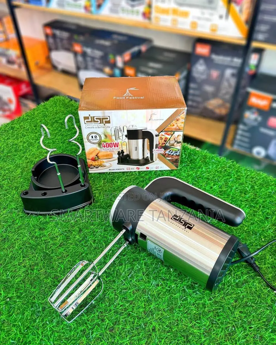 DSP Hand Mixer With 400W Power, Stainless Steel Beaters, Model HM207D