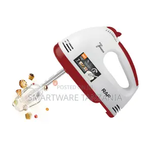 RAF Hand Mixer 260W With 7 Speed Settings Stainless Steel Attachments