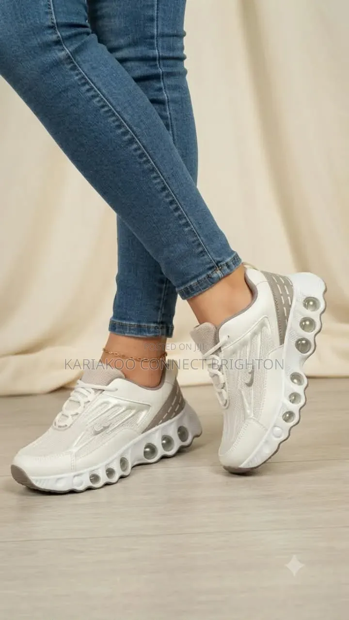 White Air Bubble Chunky Sneakers
