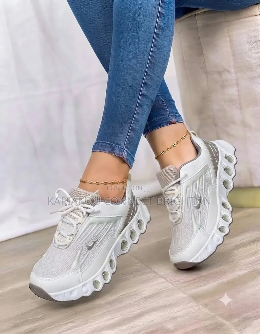 White Air Bubble Chunky Sneakers