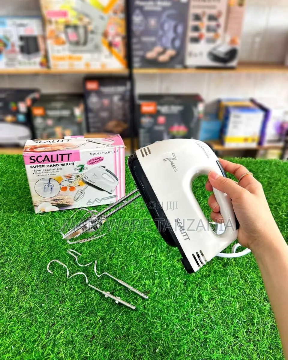 Scalitt Electric Hand Mixer With 7 Speeds, Stainless Steel Attachments