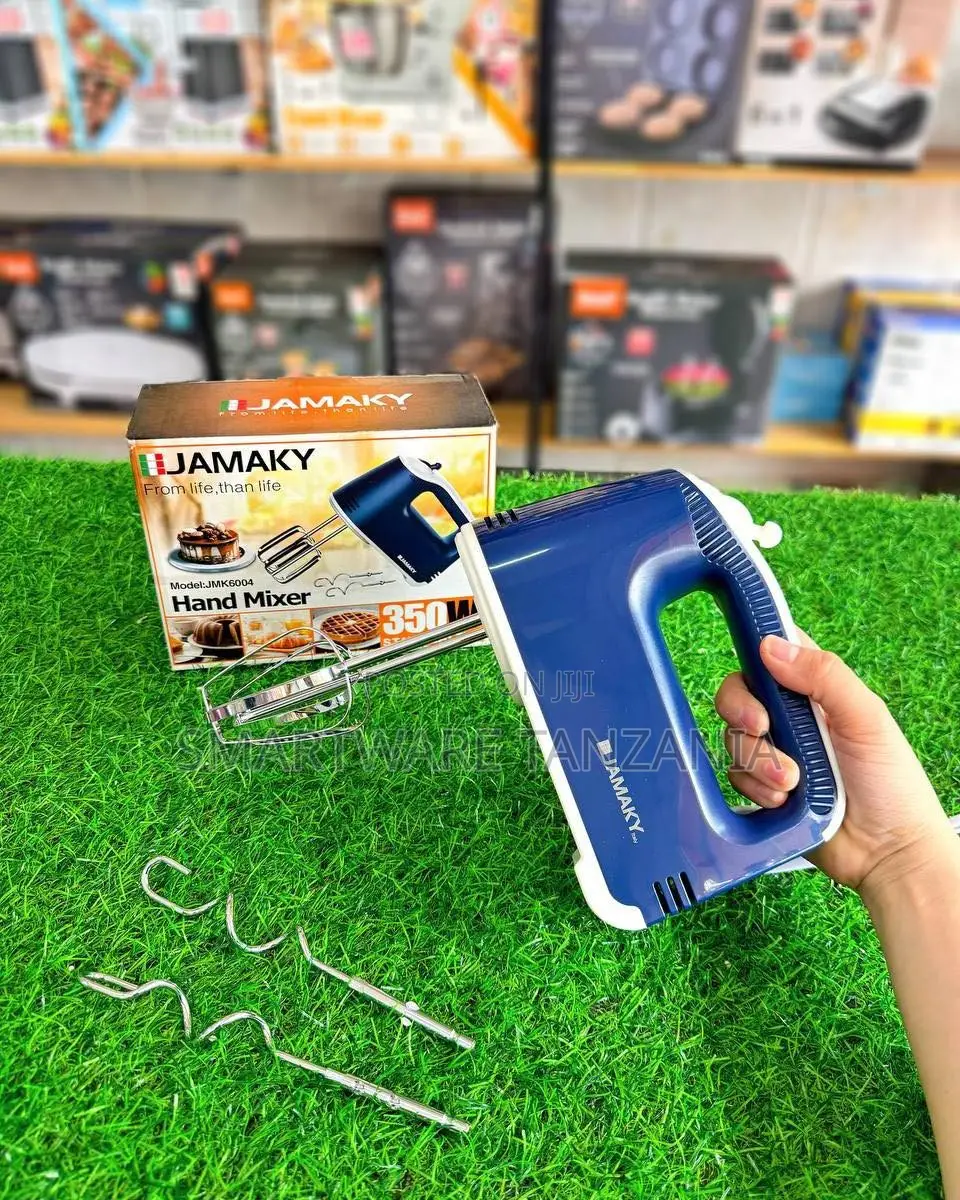 JAMAKY Hand Mixer 350W With Stainless Steel Beaters and Dough Hooks