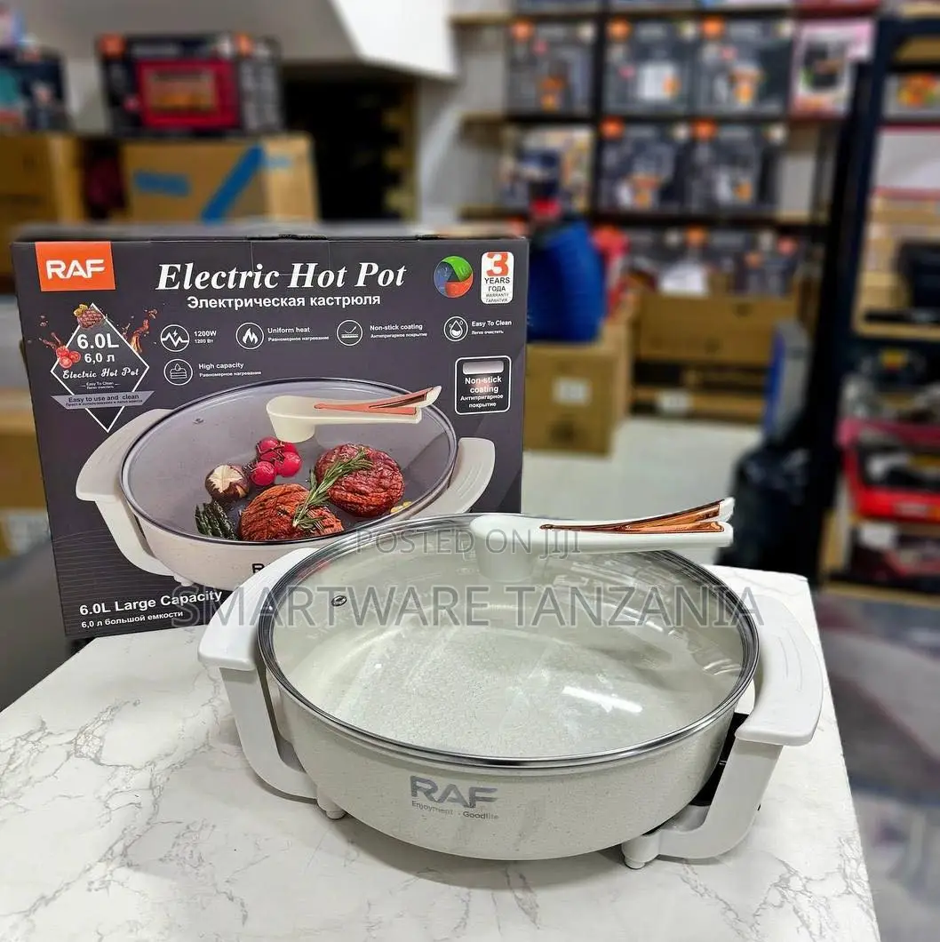 RAF Electric Hot Pot, 6.0L Capacity, 1200W Power, Non-Stick Coating