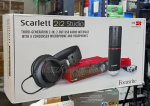 Focusrite Scarlett 2i2 Studio 3rd Gen – USB Audio Interface + Mic