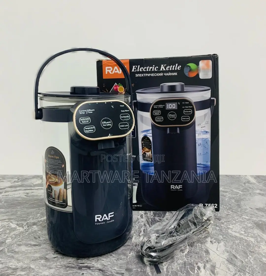 RAF Electric Kettle 2.5L, Temperature Control and Child Lock Feature