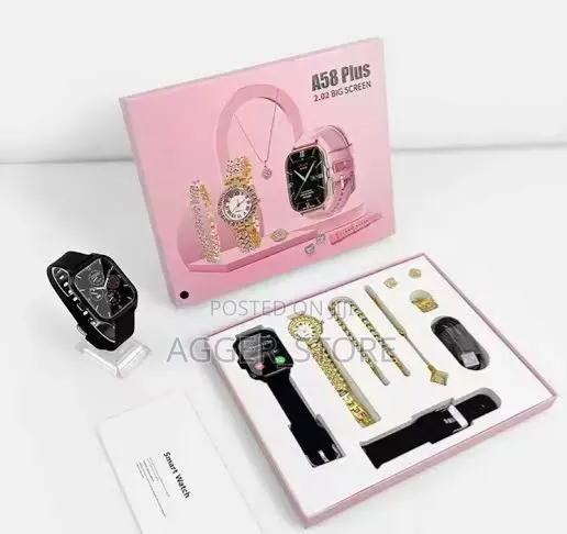 A58 Plus Smartwatch Gift Set for Woman