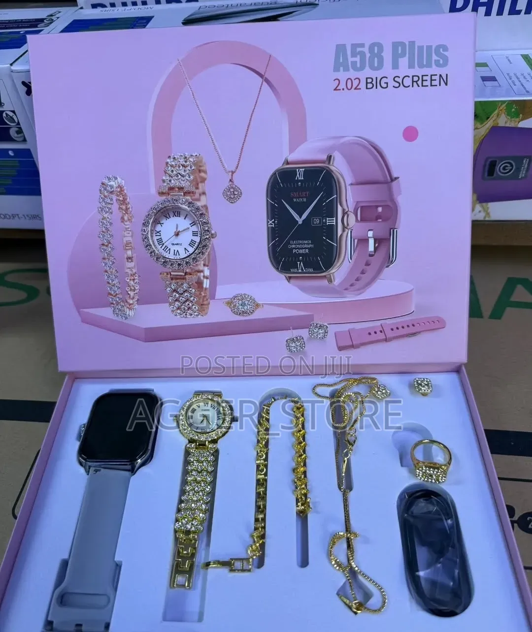 A58 Plus Smartwatch Gift Set for Woman