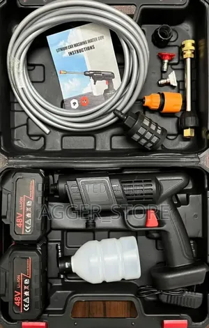 48V Cordless Portable High-Pressure Car Washing Water Gun(one Battery)