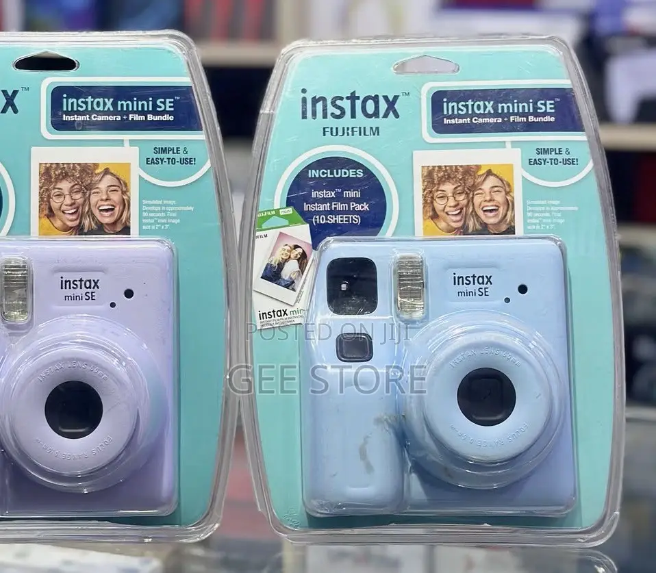 Blue Fujifilm Instax Mini SE Instant Camera Bundle