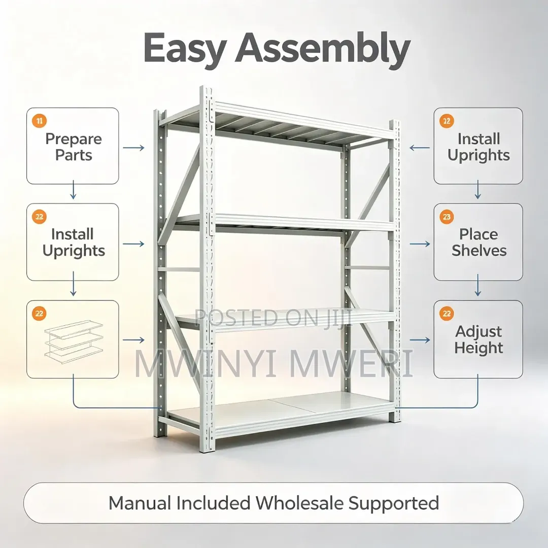 Industrial Customized 5-Layer Steel Light Duty Rack Storage Shelf