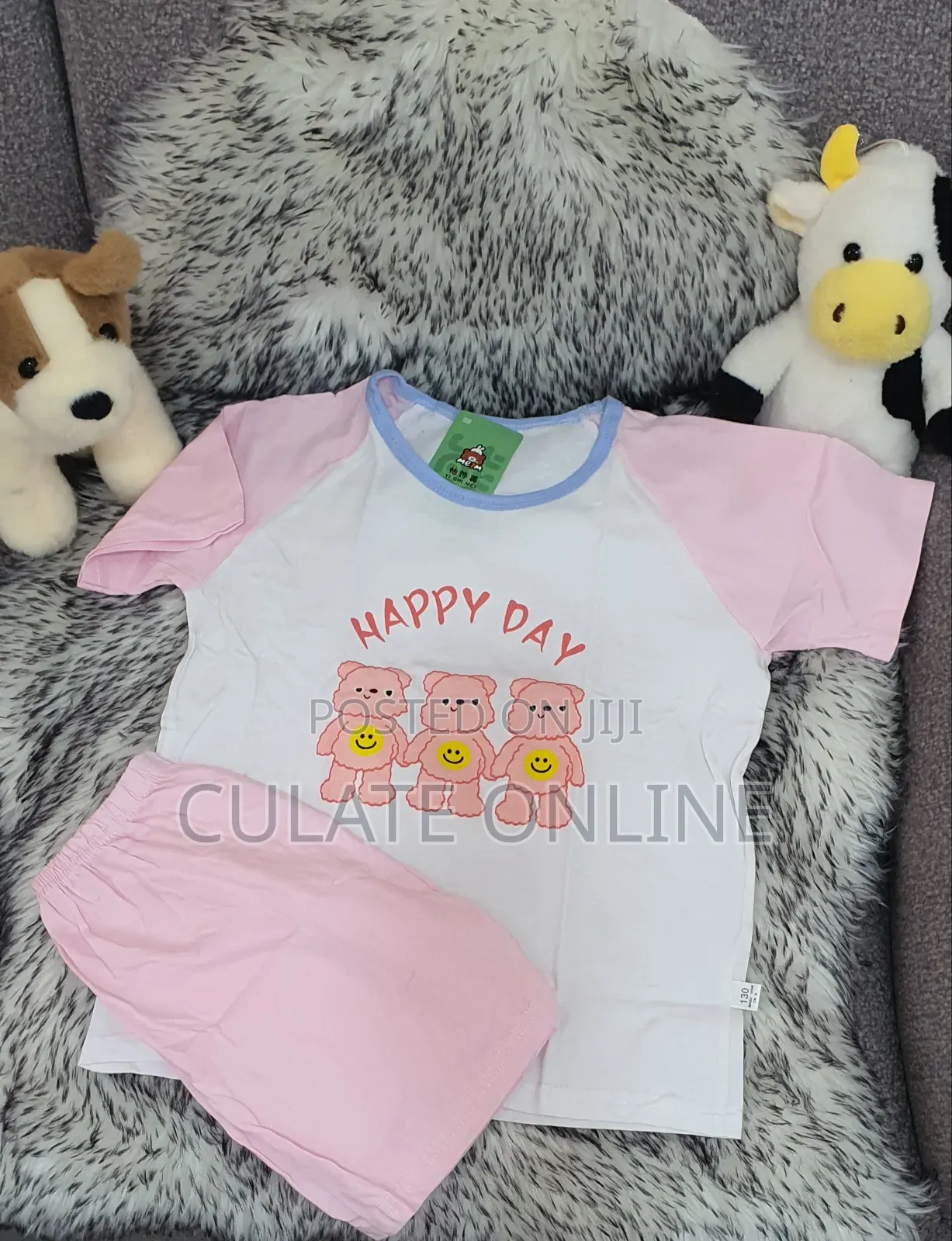 2pcs Kids Casual Wear Set / Nguo Za Watoto Tshirt Na Kaptula