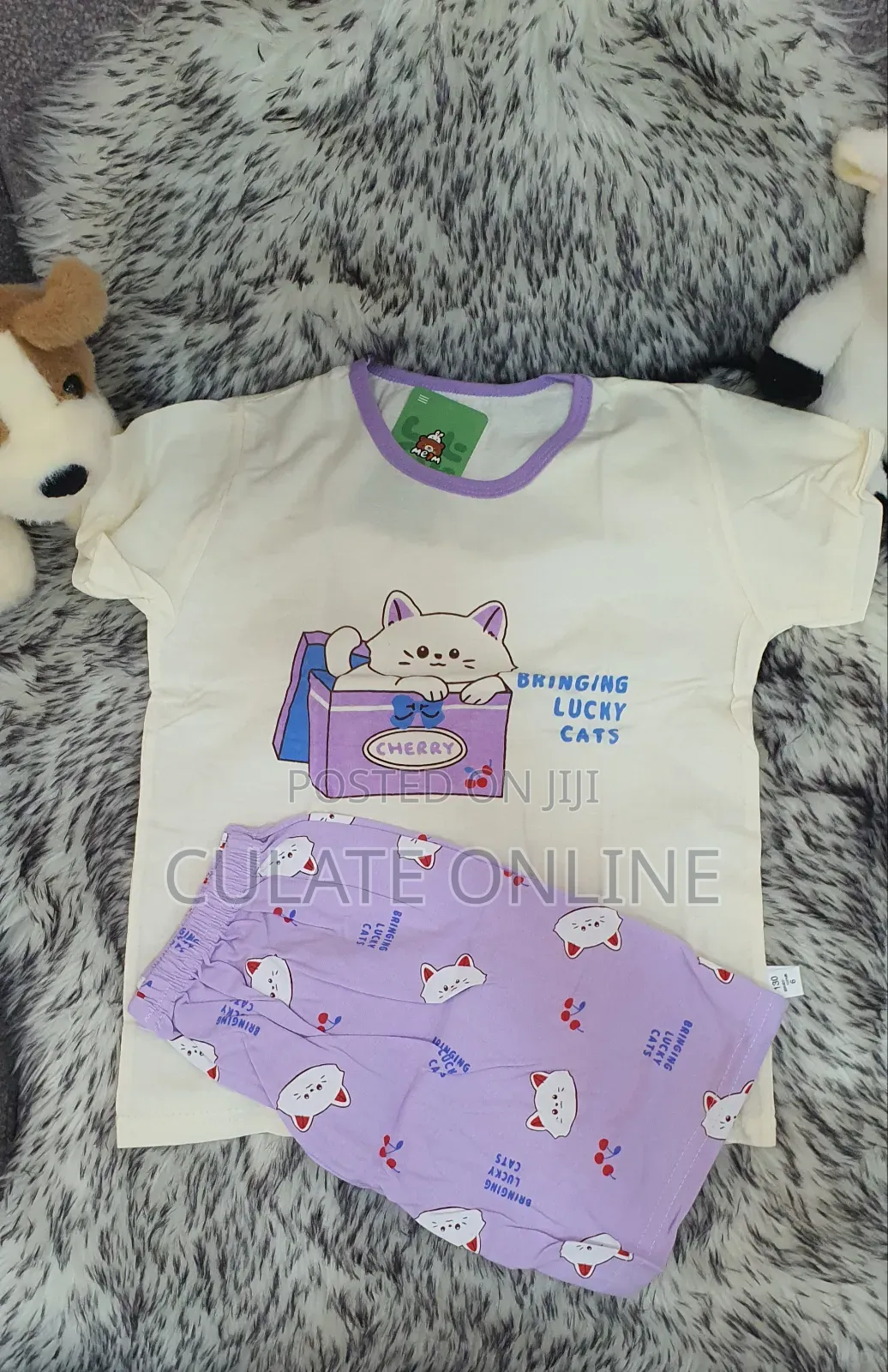 2pcs Kids Casual Wear Set / Nguo Za Watoto Tshirt Na Kaptula