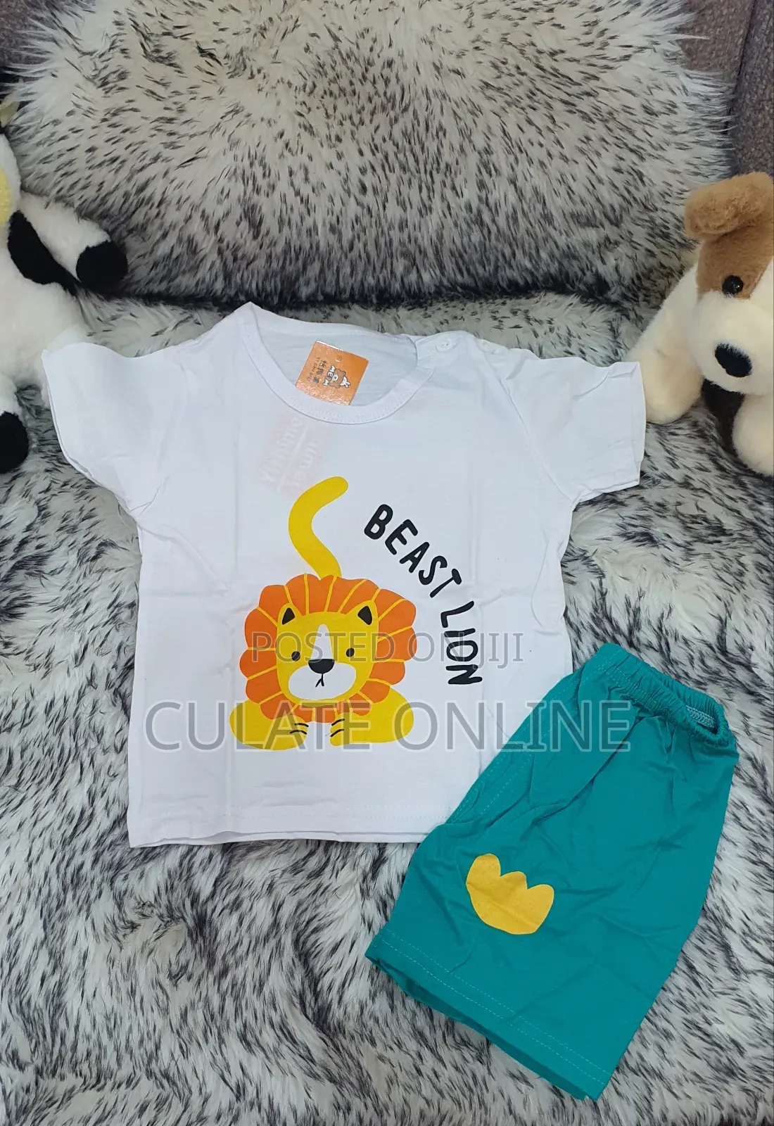 2pcs Kids Casual Wear Set / Nguo Za Watoto Tshirt Na Kaptula