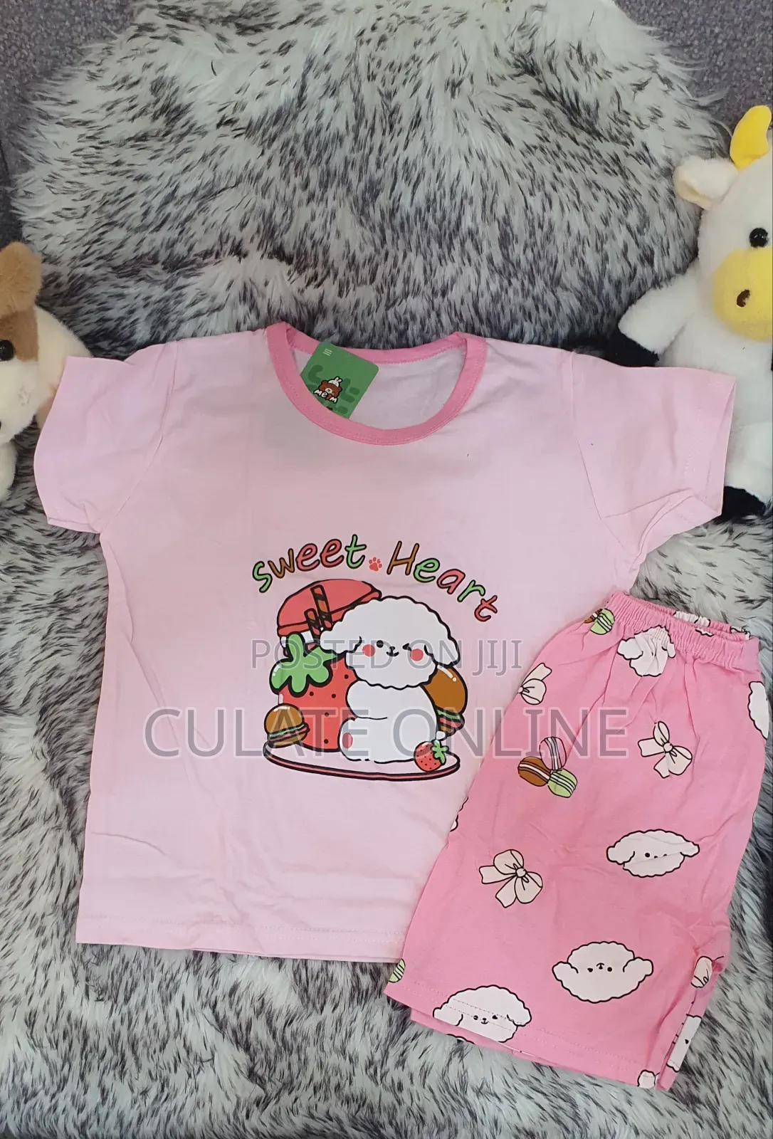 2pcs Kids Casual Wear Set / Nguo Za Watoto Tshirt Na Kaptula
