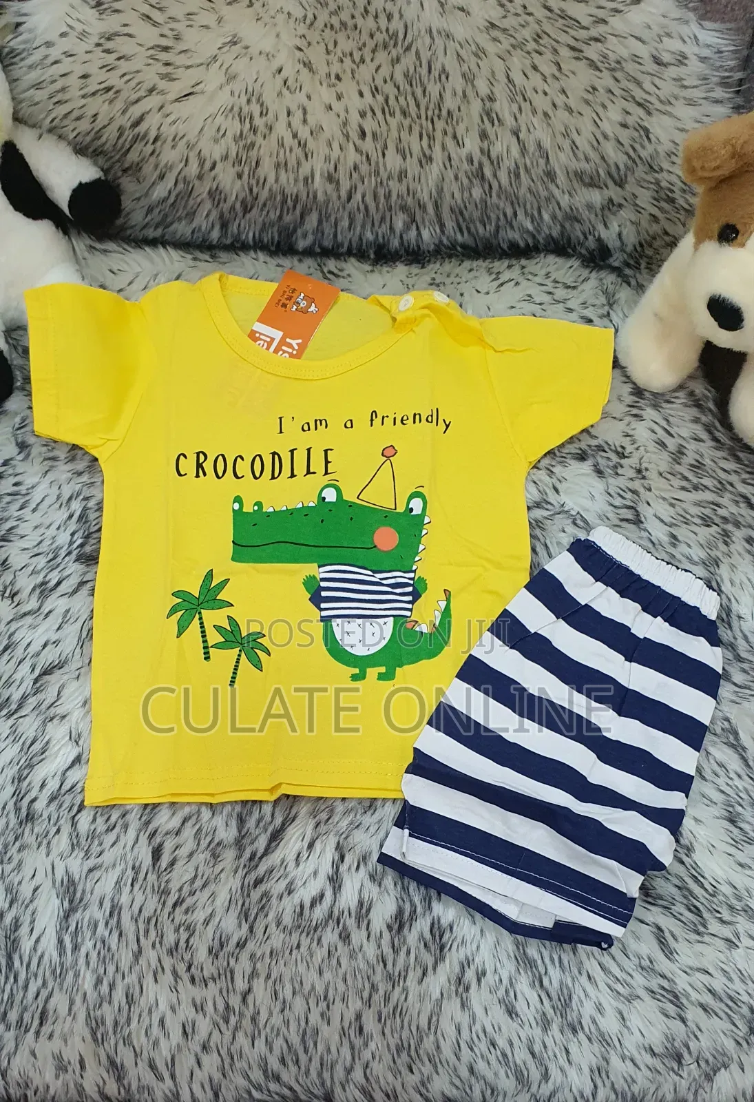 2pcs Kids Casual Wear Set / Nguo Za Watoto Tshirt Na Kaptula