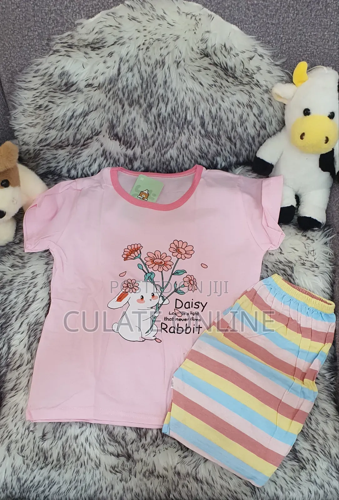 2pcs Kids Casual Wear Set / Nguo Za Watoto Tshirt Na Kaptula