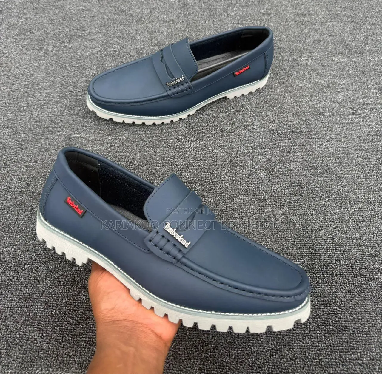 Navy Blue Timberland Loafers