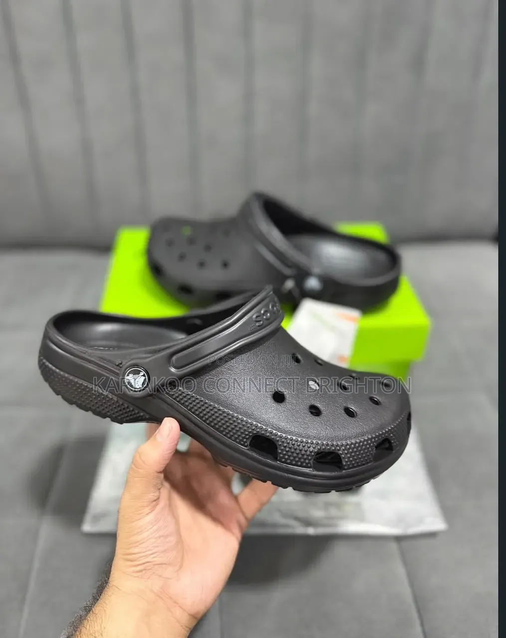 Cream Crocs Clogs