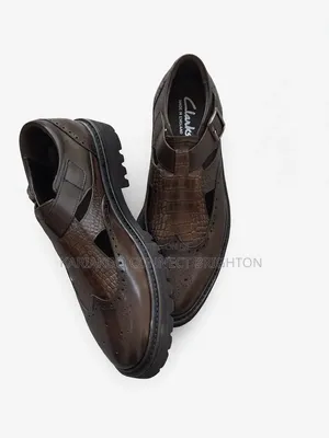 Brown Crocodile Texture Buclkel Shoes